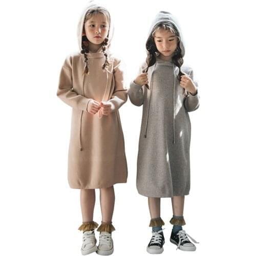 YUBAOBEI High Quality Girls Princess Dress 2021 New Kids Sweater Long Dress Baby Girl Autumn Winter Long Sleeve Party Dress Chi