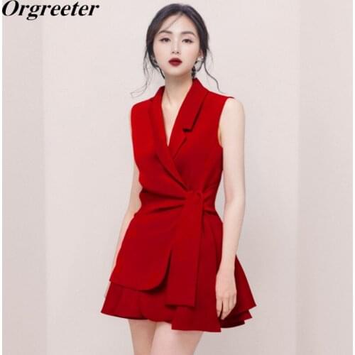 2020 Summer New Graceful Blazer Tops and Ruched Mini Skirt Two piece Set Women High Quality Office Lady Casual Work Wear