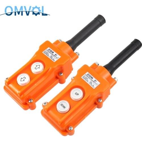 1PC COB61 Waterproof Hoist Push Button Switch Crane Switch COB-61 Pendant Controller