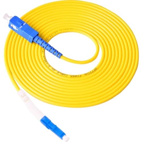 10pcs/Pack LC/UPC-SC/UPC Singlemode SM Simplex Fiber Optical Jumper Fiber Optic Patch Cord 1m/3m/5m/10m/30m/50m