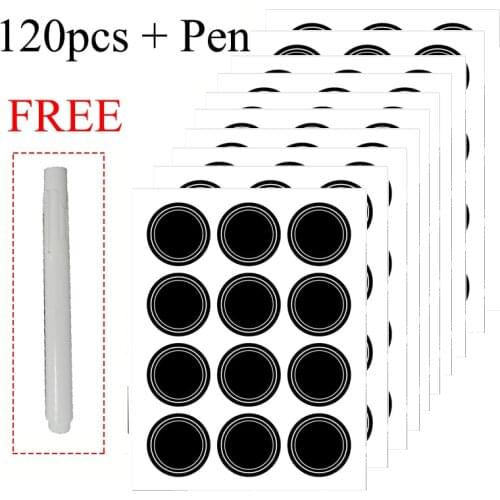 120 Round Shape Label Stickers Mark Seasoning box stickers Spice Jar Stickers for Crafters Home Cooks Spice Bottles PVC Labels