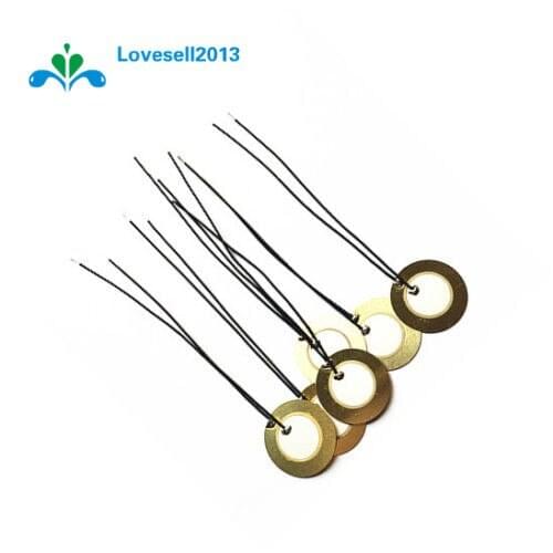 20PCS 12mm Piezo Elements Sounder Sensor Trigger Drum Disc + wire copper
