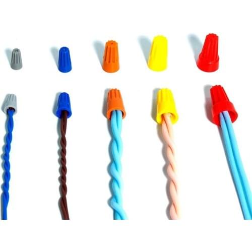 20pcs Screw Twist Electrical Connector Insert Lastic Nut Cover Electrical Wire Connectors Quick Insulated Cap Spring Terminal