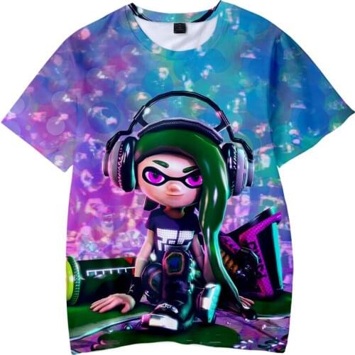 2021 Hot Sale T shirt Splatoon Squid 3D T-shirt Streetwear Casual Boys/Girls Tshirt Summer Short Sleeve T shirts child Clothes