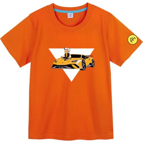 2021 Summer Childrens T-Shirt Orange Merch A4 Lamba Boy Girl Short Sleeve Tops Tee Fashion а4 мерч Baby Clothing 100% Cotton