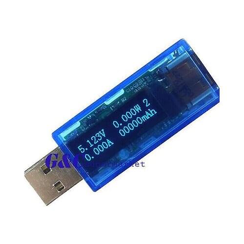 4 Bit OLED USB Voltmeter Ammeter current Power Capacity Teer Blue colour diy electronics