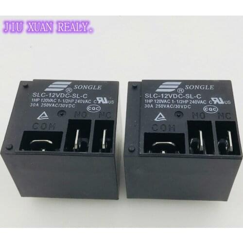 5pcs/lot [In stock] Brand new original Relay SLC-12VDC-SL-C A set of 5 pins for conversion 30A250VAC T91 HF2100