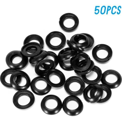 50pcs PVC Rubber Winding Check Decorating Ring Trim Adapter for Fishing Rod Building Repair Maintainence Parts