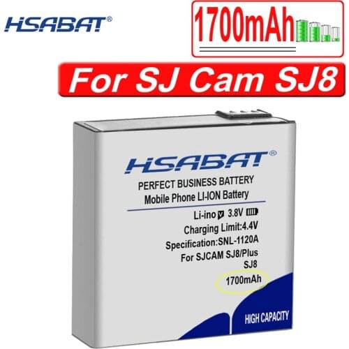 HSABAT 1700mAh Battery for SJCAM SJ8 PRO for SJ Cam SJ8 Plus Action Camera for SJ8 Air