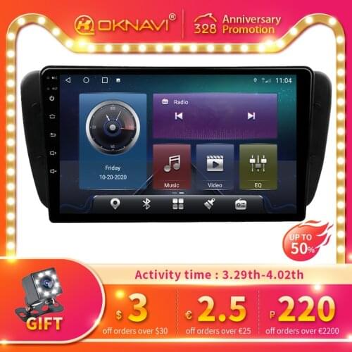 9 inch Touch Screen Android 10.0 Car Radio For Seat Ibiza 6j 2009-2013 GPS Carplay DSP 360 Camera 4G WIFI Car Multimedia Player