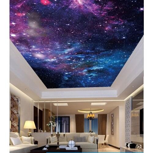 Bacaz Custom Black Hole Space photo Universe 3d ceiling murals wall paper starry 3d Ceiling wallpaper for walls Living Room