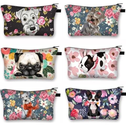 Boston Terrier /Dachshund Printing Cosmetic Case Ladies Hand Carry Makeup Bag German Shepherd Ladies Storage Bag Gift