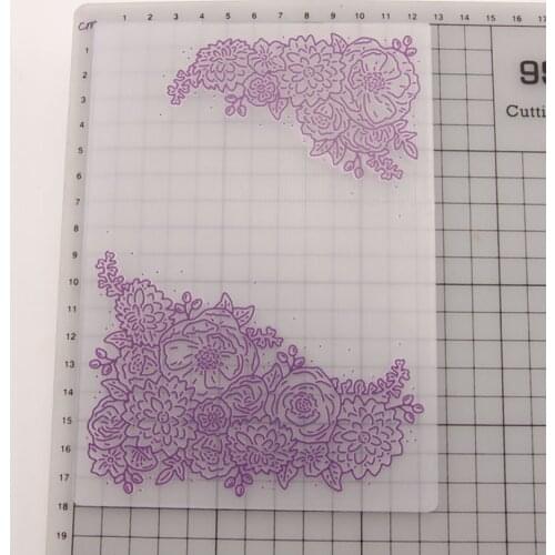 Flower Blossom Leaf Embossed Folder Scrapbook Template DIY Making Paper Card Craft Plastic Transparent Stamp Wedding Decoration
