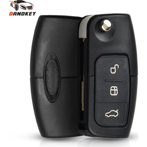 Dandkey 433MHz 3 Buttons Flip Folding Remote Control Key for Ford Focus Fiesta 2013 Fob Case With HU101 Blade 4D63 Chip