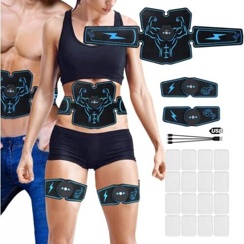 Electronic Abdominal Muscle Stimulator Toner EMS Waist Trainer Abs Fitness Gear Electrostimulation Exercise Home Gym Equipment