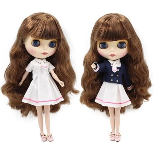 Fortune Days 1/6 bjd white dress school uniform for 30cm doll toy