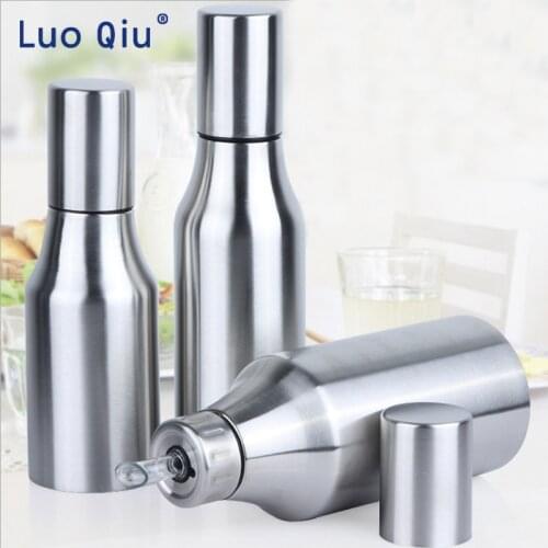 500ml 750ml 1000ml Stainless Steel Dust-proof Edible Oil Pot Sauce Vinegar Leak-proof Oil Bottle Kitchen Accessories