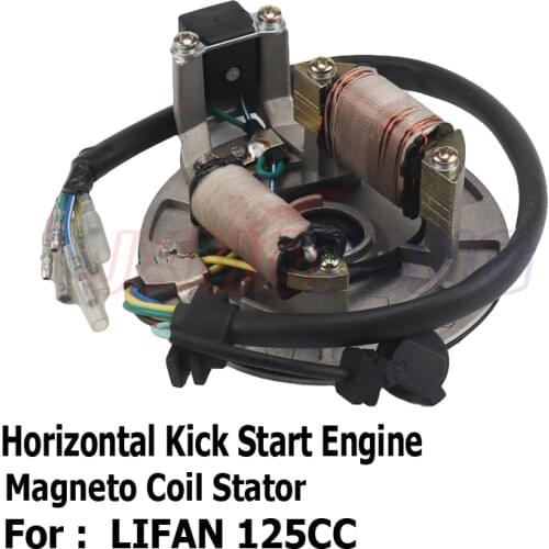 Horizontal Kick Start Engine Magneto Coil Stator Kit for LIFAN LF125cc Pit Dirt Bike Kick Start lifan engine