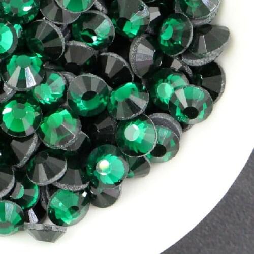 Emerald Rhinestone DMC Hot Fix Rhinestones For Clothing Flat Back Strass Crystal Iron on Stones DIY Shoes Bags 1440pcs