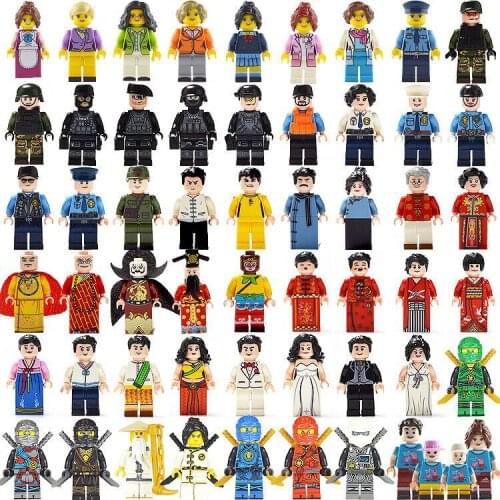Building Blocks 4.5cm Height 2.6cm Width Doll Toy City Occupation Doctor Nurse Police Swat Soldier Full Set Combination Toys