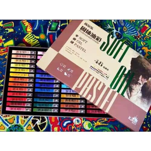 Kuelox Soft Oil Pastels Texture Effect Classic Foundation 48 Colors Square Soft Oil Painting Stick Solid Oil Paint Stick Set