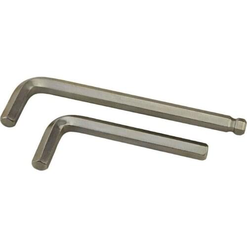 L-shaped Hex Hexagon Key Ball End/Flat Head Allen Wrench Screwdriver Machine Repair Tools Nickel-plated Spanner 1/16-1/2