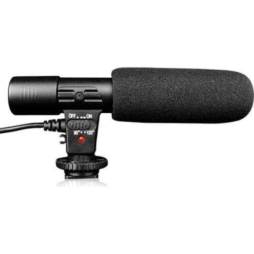 Mic-01 Camcorder Microphone 3.5mm Stereo Recording Interview Mic for DSLR Camera Video DV Nikon Sony Camera GoPro iphone