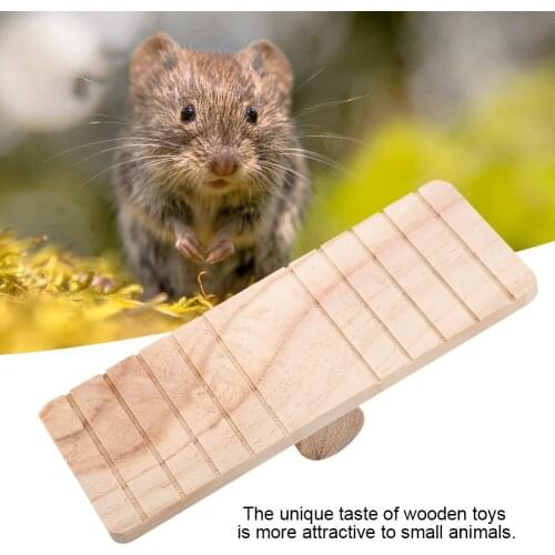 Cute Hamster Small Animals Pet Wooden Seesaw Bridge Hanging Swing Fun Toys Hamster Mouse Gerbil Chinchilla Accessories