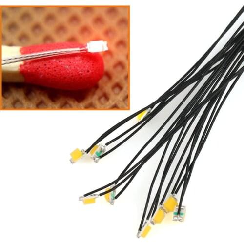 Multi-Color L0805GW 10pcs Pre Wired SMD 0805 Led Lamp Light Set 12V ~ 18V New