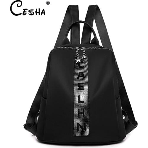 Fashion Rivet Letter Design Women Travel Backpack High Quality Durable Oxford Backpack Pretty Style Girls School Backpack SAC