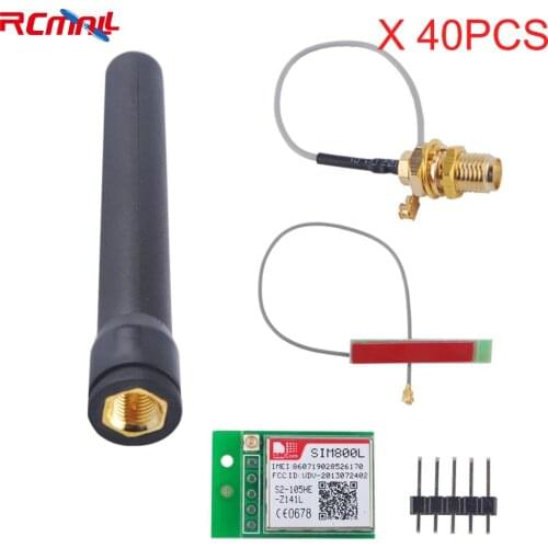 40PCS/lot SIM800L GPRS GSM Module with PCB Antenna & Black Antenna Bomb Slot Automatic MicroSIM Card FZ1036