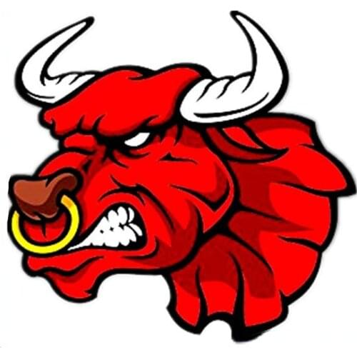 LLY-1370 Personality Stickers Red of Bull Decorative Decals PVC Auto Motorcycle Accessories Creative Sunscreen Waterproof Decal