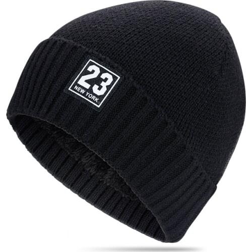 New Woolen Hat Mens Autumn and Winter Plus Velvet Thick Knit Warm Hood Bib Outdoor Cycling Ski Windproof Hat For Men