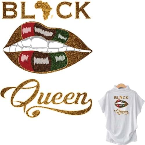 Transfer Stickers Queen Lip Stickers Diy Accessory Heat Transfer Iron On Fashion Clothes Appliques On Clothes
