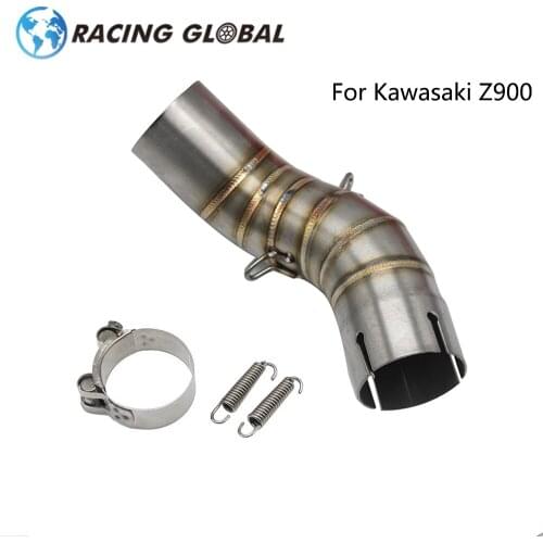 ALCON-Racing Motorcycle 51mm Exhaust Contact Middle Mid Link Pipe Connection Stainless steel For Kawasaki Z900