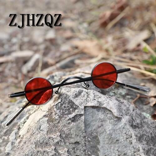 Mens John Lennon Retro Steampunk Polarized Sunglasses Womens Pilot Military Simple Small Round Funny Street Shooting Sun Glasses