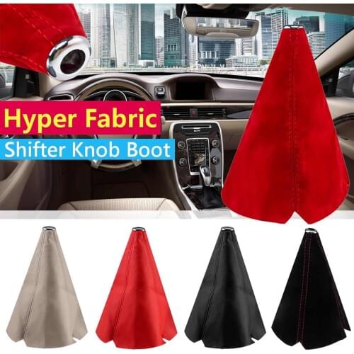 Universal Car Hyper Fabric Gear Shift Knob Lever Stick Collar Gaiter Boot Cover PU Leather / Flannel Gear Shift Collars