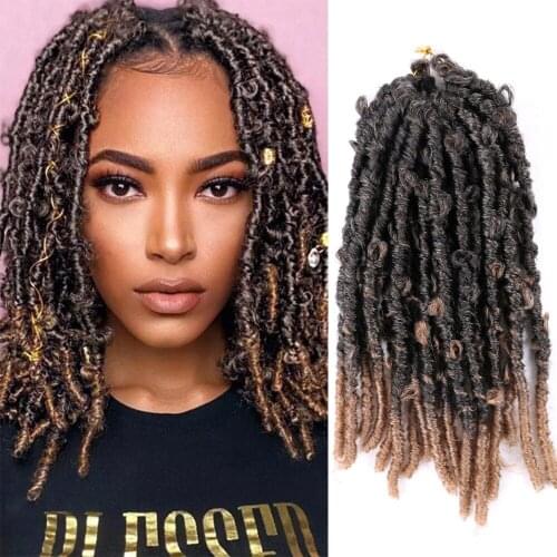 Natifah Extensions Hair Butterfly Locs Crochet Hair Faux Locs Dreadlocks Hair Extensions Synthetic African Braided Hair Braids