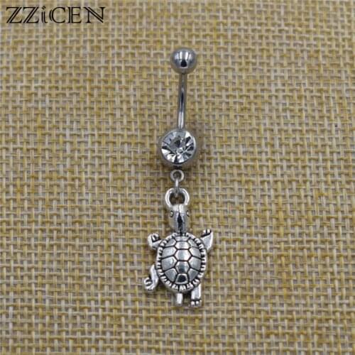 New Hot Body Piercing Jewelry Cute Marine Organism Hippocampus Starfish Seashell Dolphin Turtle Pendant Navel Belly Button Rings