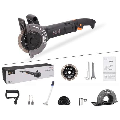 220V Electric 133MM Single Blade Concrete Cutting Slotting Machine Hydropower installation Wall Chaser 1800W