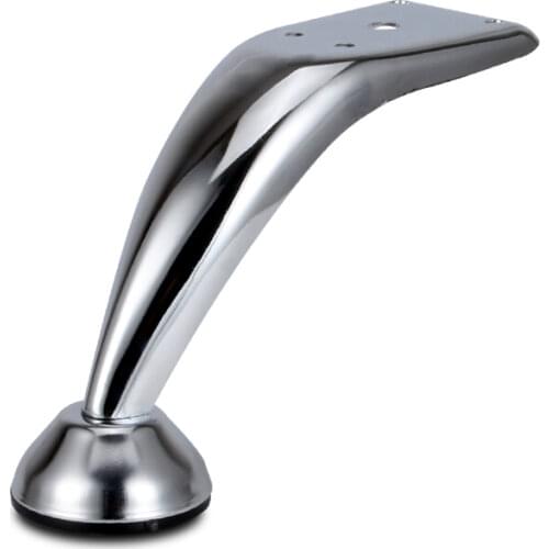 4pcs Hardware Furniture Legs Square Metal Cabinet Legs Table Base Curved Corner Sofa Foot Furniture Accessories Bed Riser