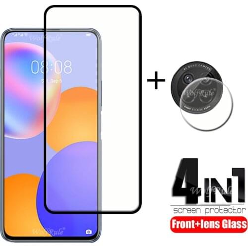 4-in-1 For Huawei Y9A Glass For Huawei 9A Tempered Glass Full Glue HD Camera Screen Protector For Huawei Y9A Honor 9A Lens Glass