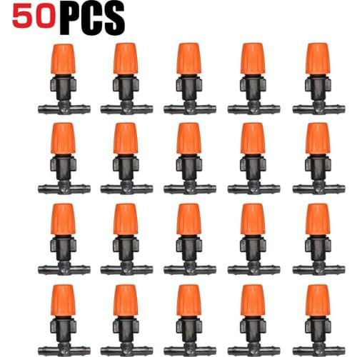 50PCS Adjustable Misting Nozzle with Tee Joint for Garden Watering Irrigation Sprinkler 4/7mm Tubing Hose Misting Cooling System