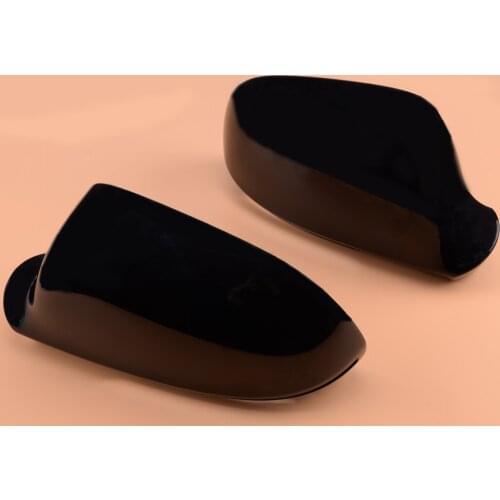 8F0857528B 1Pair Shiny Black Side Wing Rearview Mirror Cover Cap Casing Fit for AUDI A3 A4 B8 A5 A6 A8 S8 Q3 Without Side Assist