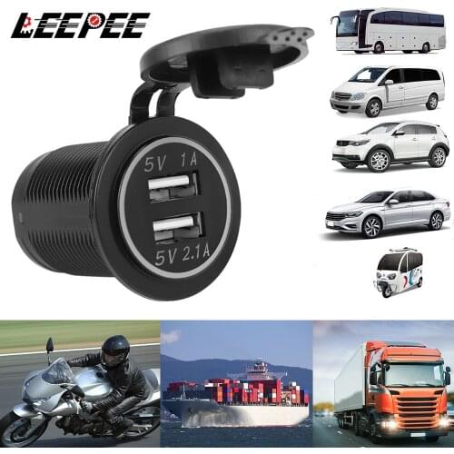 USB Quick Charger Fast Charging Splitter Socket Outlet Adapter 12V 24V Car Marine Caravan Truck Ship Auto Accessories Universal