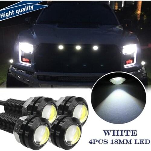 4pcs/set Front Grille Lights Decoration Parts For Truck SUV Ford SVT Raptor Style 4pcs LED White Grille Lighting Kit Universal