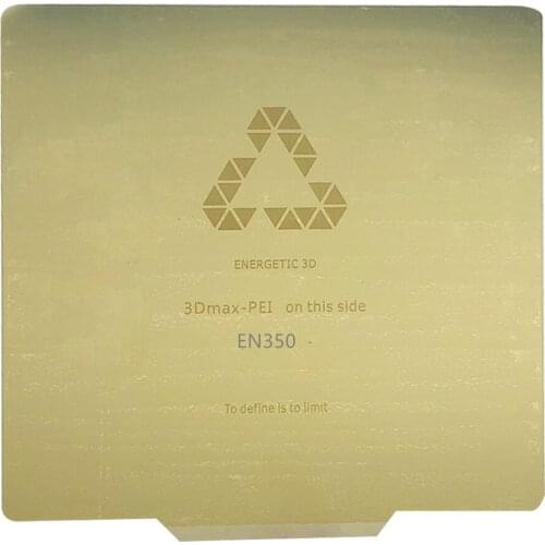 ENERGETIC New Flexible Build System Spring Steel Sheet with Double-side PEI Build Surface 350x350mm for VORON 3D printer Hot Bed