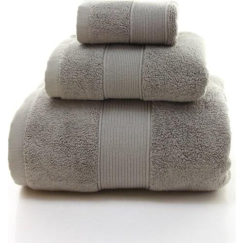 Luxury Cotton Bath Set Towels white Bathroom 1Large Bath Towels,1 Hand Towels,1 Washcloths Highly Absorbent Towel for Beach