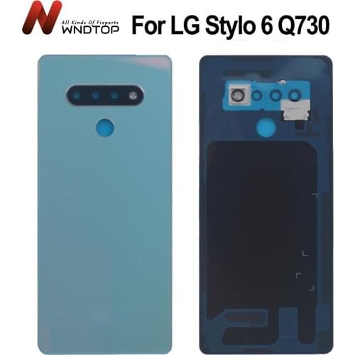 For LG Stylo 6 Battery Cover Back Glass Housing Back Case Backshell For LG Q730 Back Battery Cover