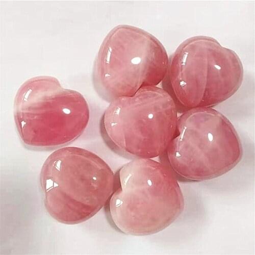 New arrivals natural carved pink rose quartz heart shaped crystal stones for decoration